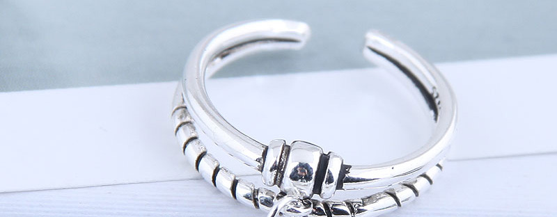 Fashion Silver Smiley Cutout Open Ring,Fashion Rings