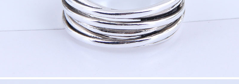 Fashion Silver Cross Cutout Wide Slit Ring,Fashion Rings