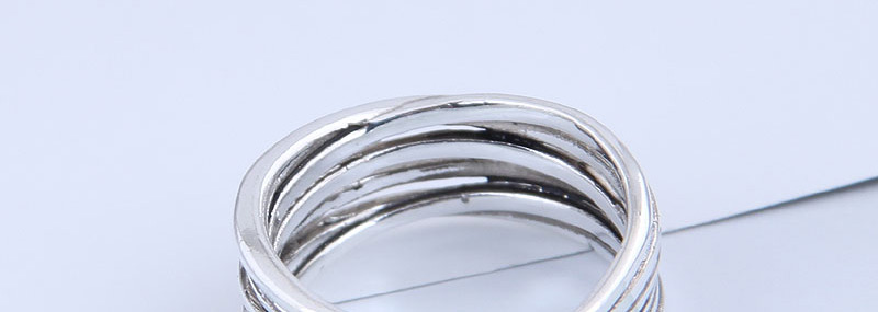 Fashion Silver Cross Cutout Wide Slit Ring,Fashion Rings