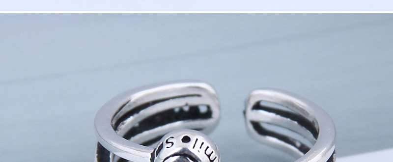 Fashion Silver Cross Smiley Letter Openwork Ring,Fashion Rings