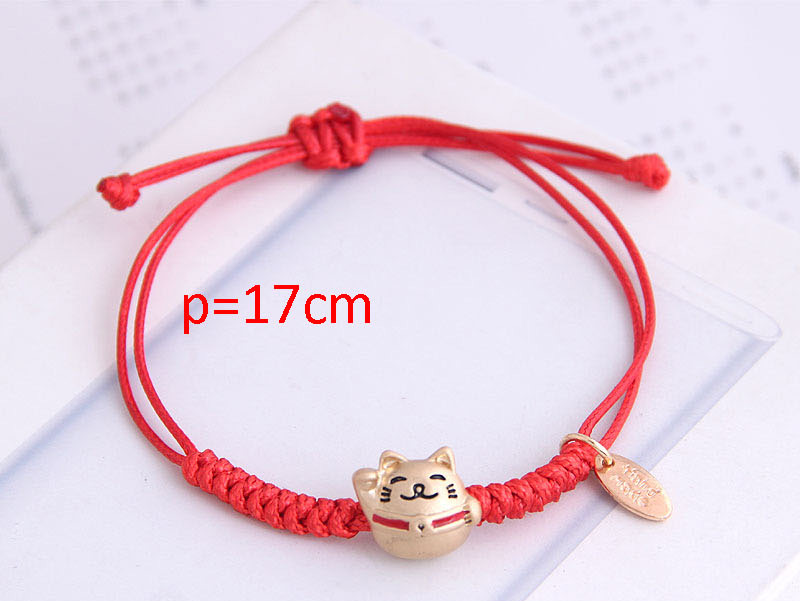 Fashion Red Beckoning Cat Making Red Rope Natal Year Lucky Cat Bracelet,Fashion Bracelets