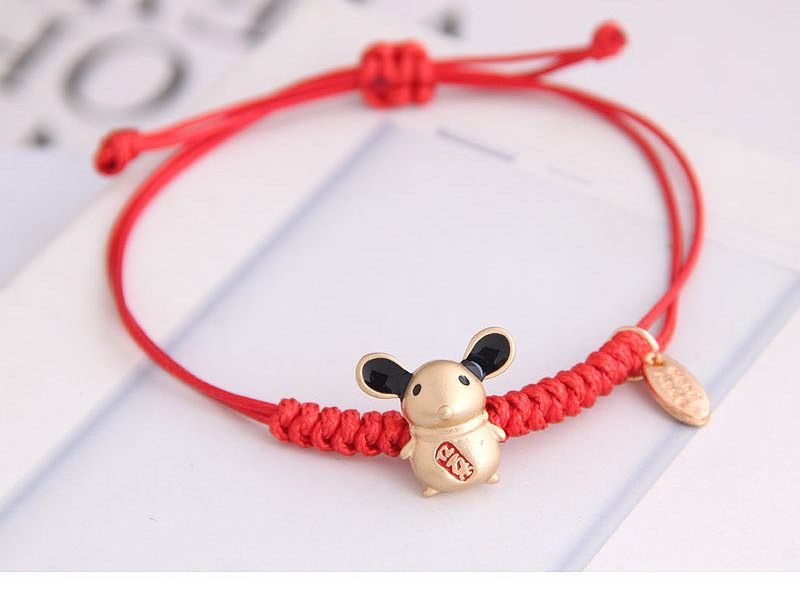 Fashion Red Cute Rat Making A Red Rope Natal Year Cute Rat Bracelet,Fashion Bracelets