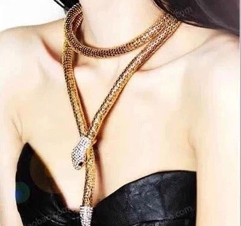 Fashion Royal Blue Multi-layered Diamond Snake Snake Multi-layer Bracelet Necklace,Pendants