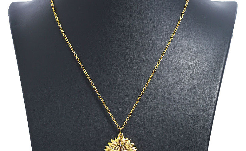Fashion Rose Gold Alphabet Sunflower Beetle Alloy Necklace,Pendants