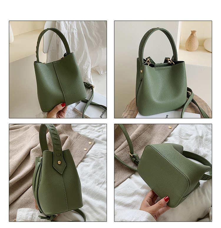 Fashion Green Rivet Shoulder Strap Shoulder Bag,Handbags