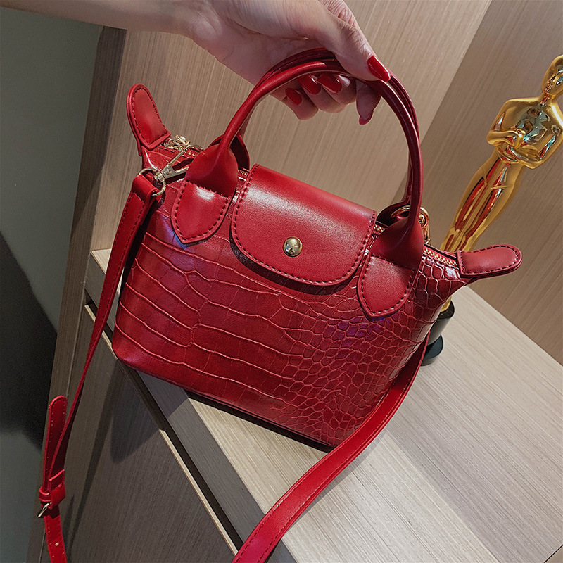 Fashion Red Crocodile Shoulder Crossbody Bag,Handbags