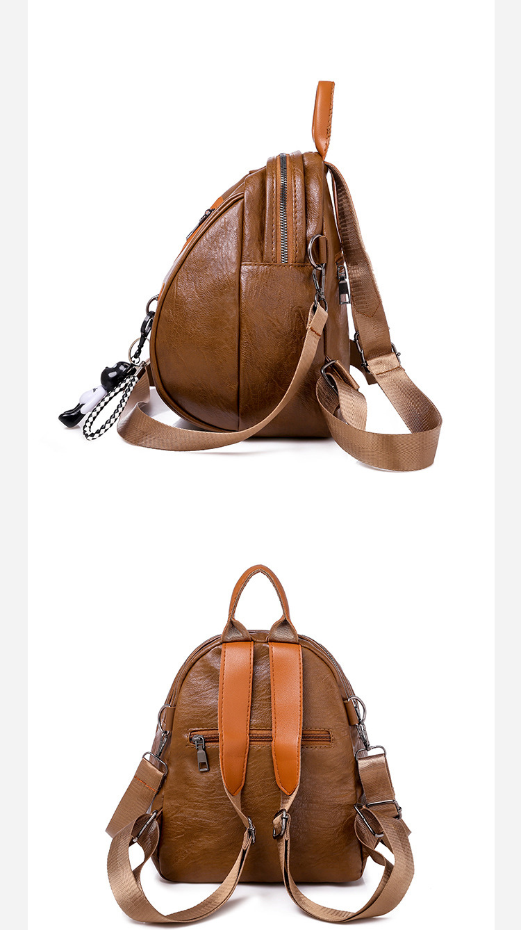 Fashion Brown Bear Pendant Backpack,Backpack