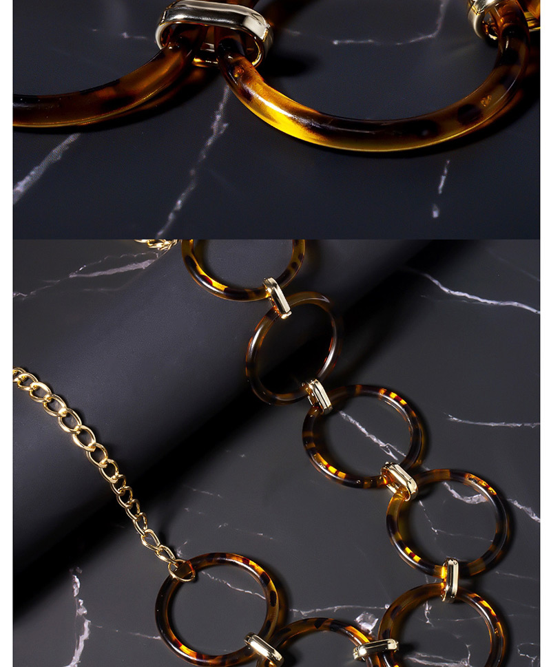 Fashion Gold Ring Leopard Geometric Circle Waist Chain,Waist Chain