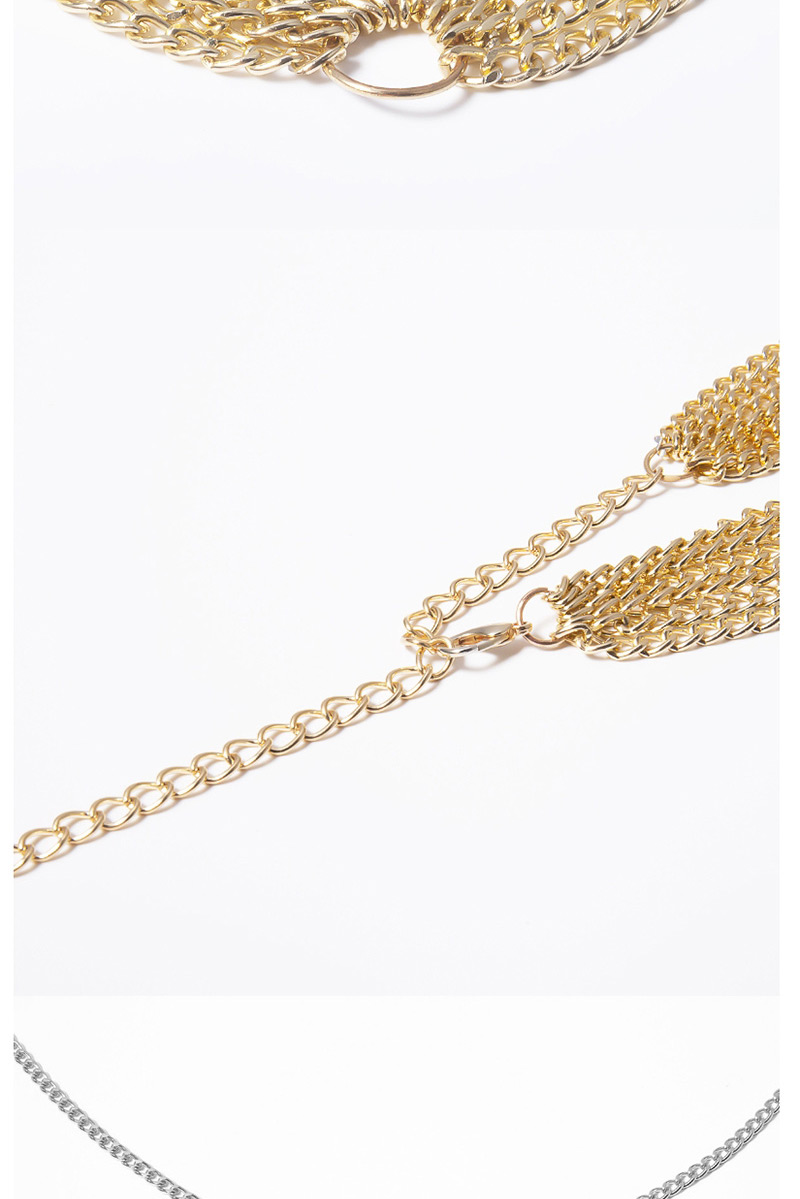 Fashion Gold Multi-layer Geometric U-shaped Tassel Chain Waist Chain,Waist Chain