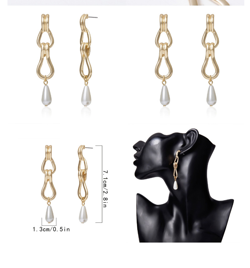 Fashion White K Heart Shape Heart Shaped Pearl Shell Geometric Earrings,Drop Earrings