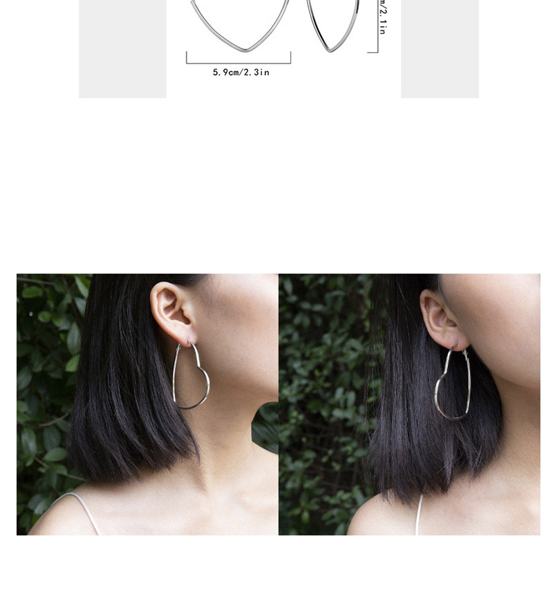 Fashion White K Heart Shape Heart Shaped Pearl Shell Geometric Earrings,Drop Earrings