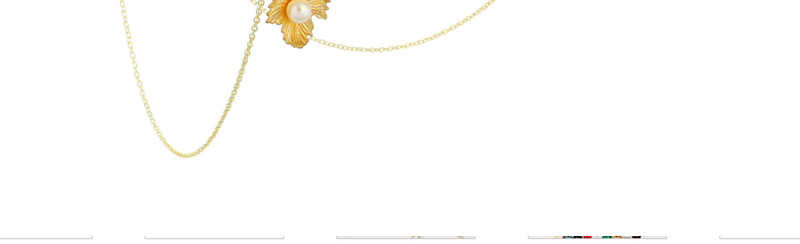 Fashion Gold Metal Maple Leaf Pearl Chain,Sunglasses Chain