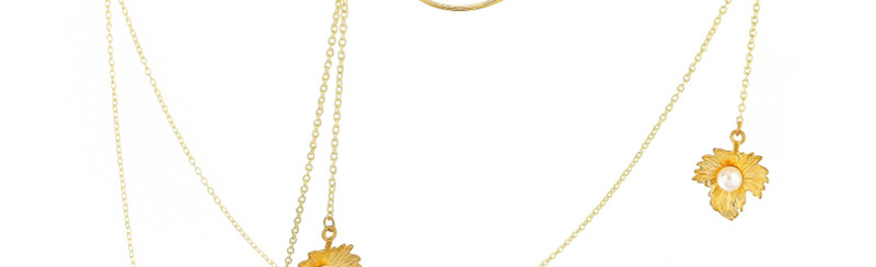 Fashion Gold Metal Maple Leaf Pearl Chain,Sunglasses Chain