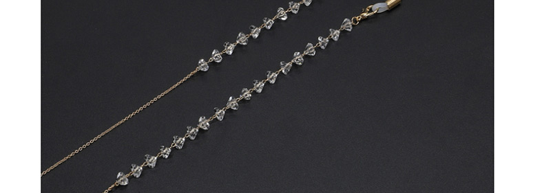 Fashion Silver Chain Triangle Transparent Crystal Glasses Chain,Sunglasses Chain