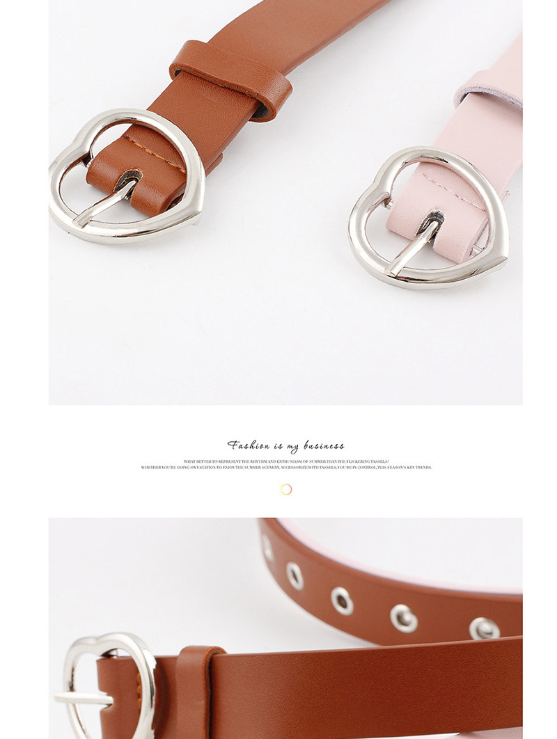 Fashion Black Pin Buckle Love Buckle 镂 Air Eye Thin Belt,Thin belts