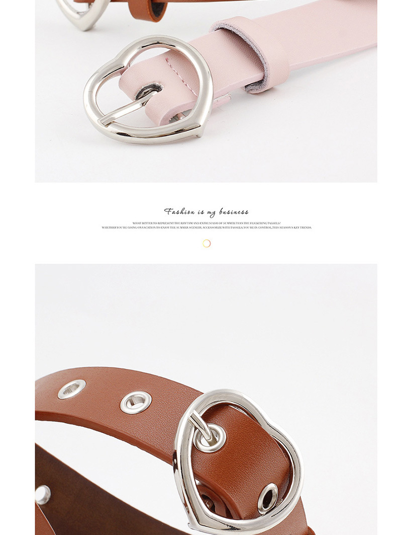 Fashion White Pin Buckle Love Buckle 镂 Air Eye Thin Belt,Thin belts