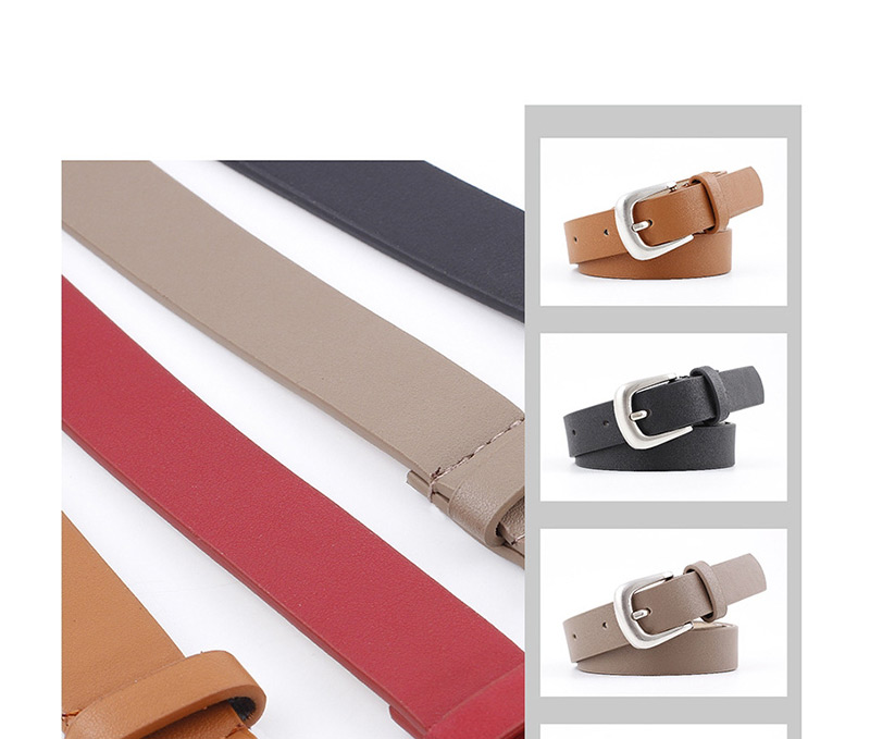 Fashion Khaki Light Body Belt,Thin belts