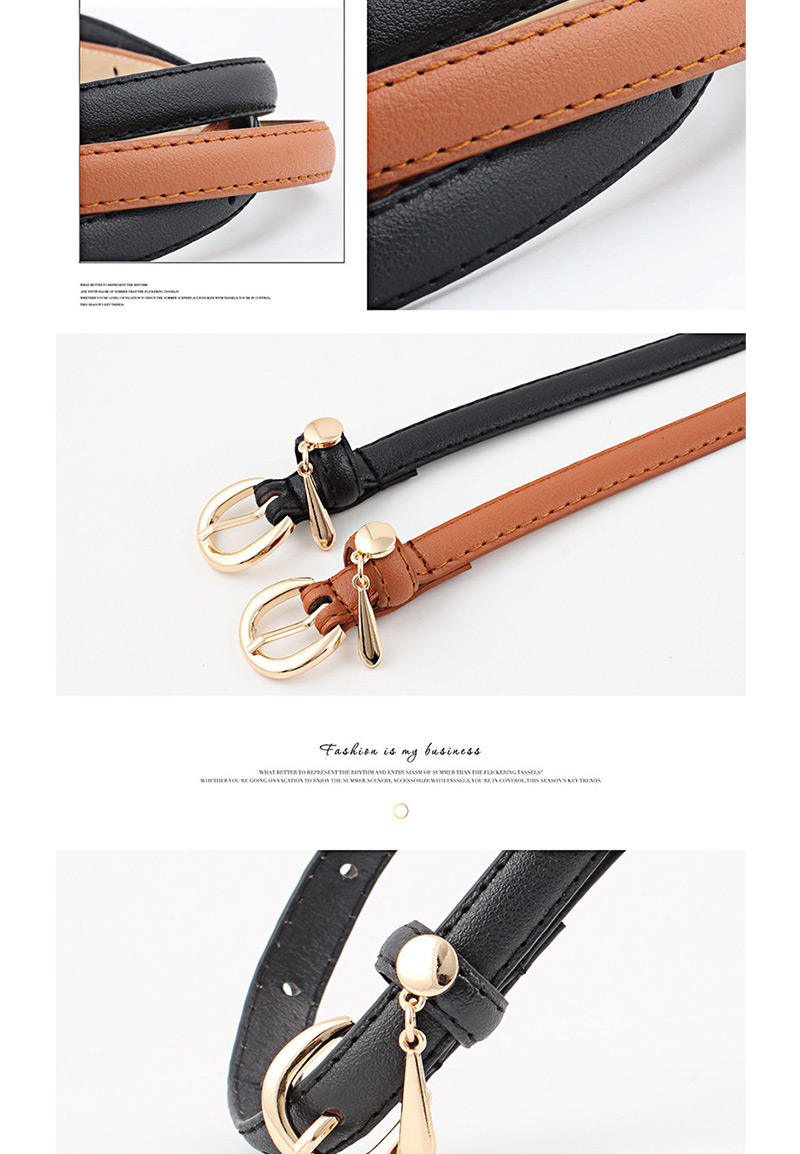 Fashion Coffee Pendant Belt,Thin belts
