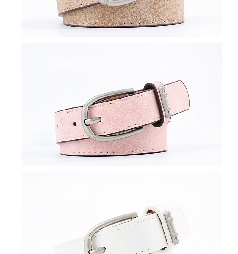 Fashion Army Green Alloy Accessories Ring Faux Leather Pin Buckle Flat Belt,Thin belts