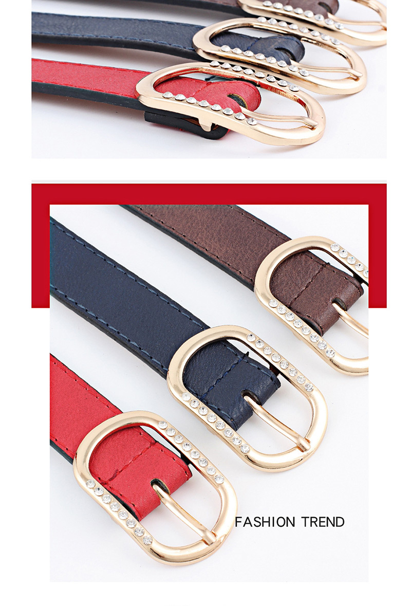 Fashion Black Pin Buckle Rhinestone Belt,Thin belts