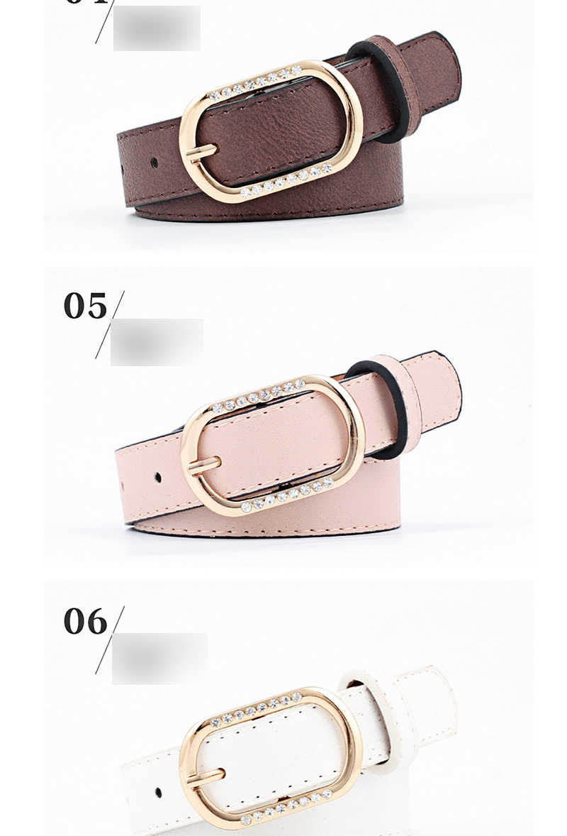 Fashion Pink Pin Buckle Rhinestone Belt,Thin belts