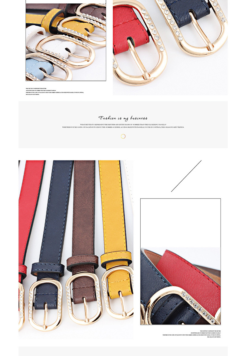Fashion White Pin Buckle Rhinestone Belt,Thin belts