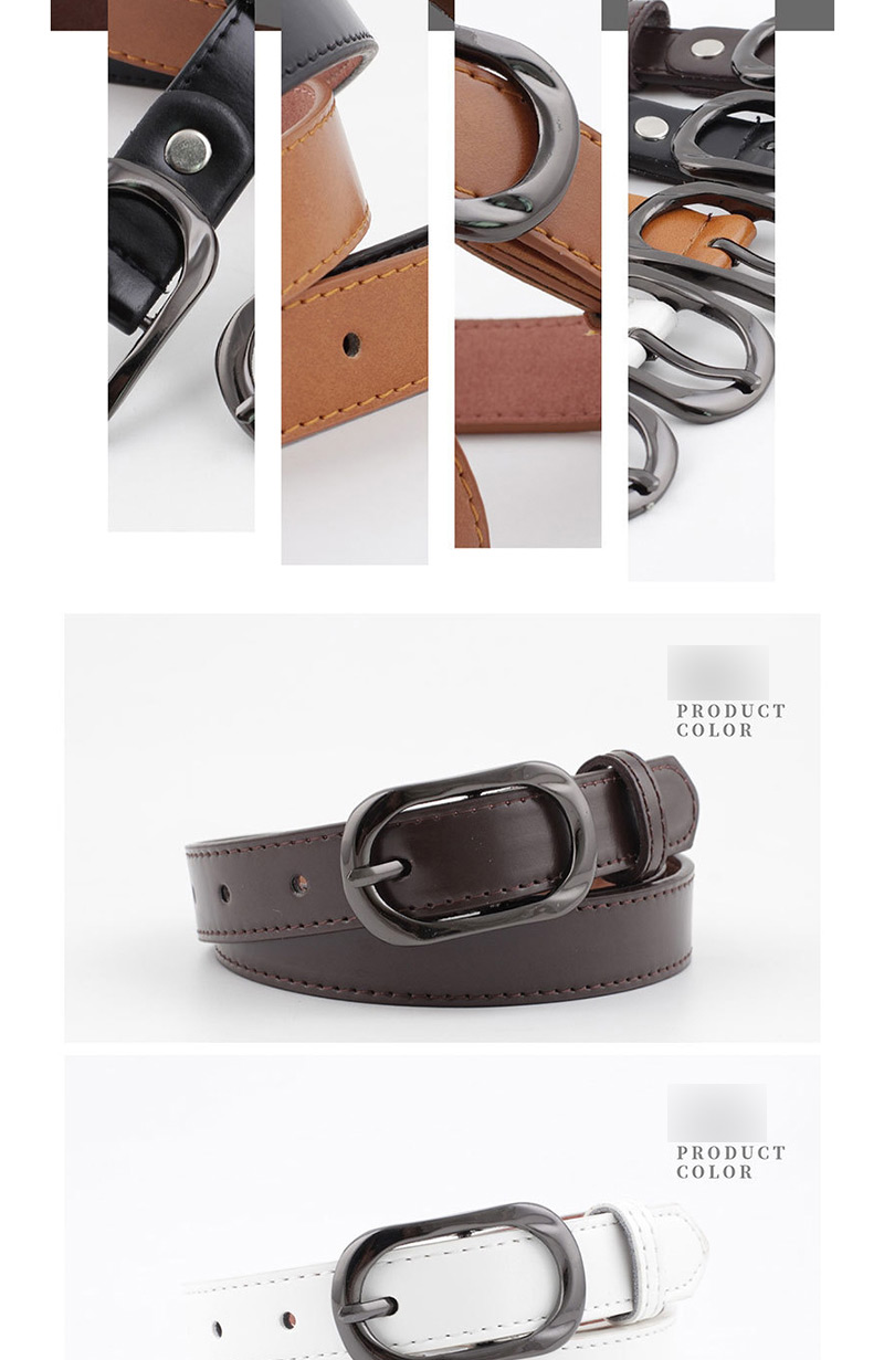 Fashion White Pin Buckle Belt,Thin belts
