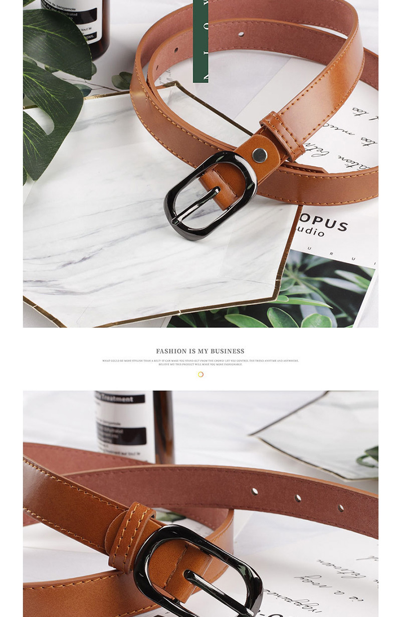 Fashion Coffee Pin Buckle Belt,Thin belts