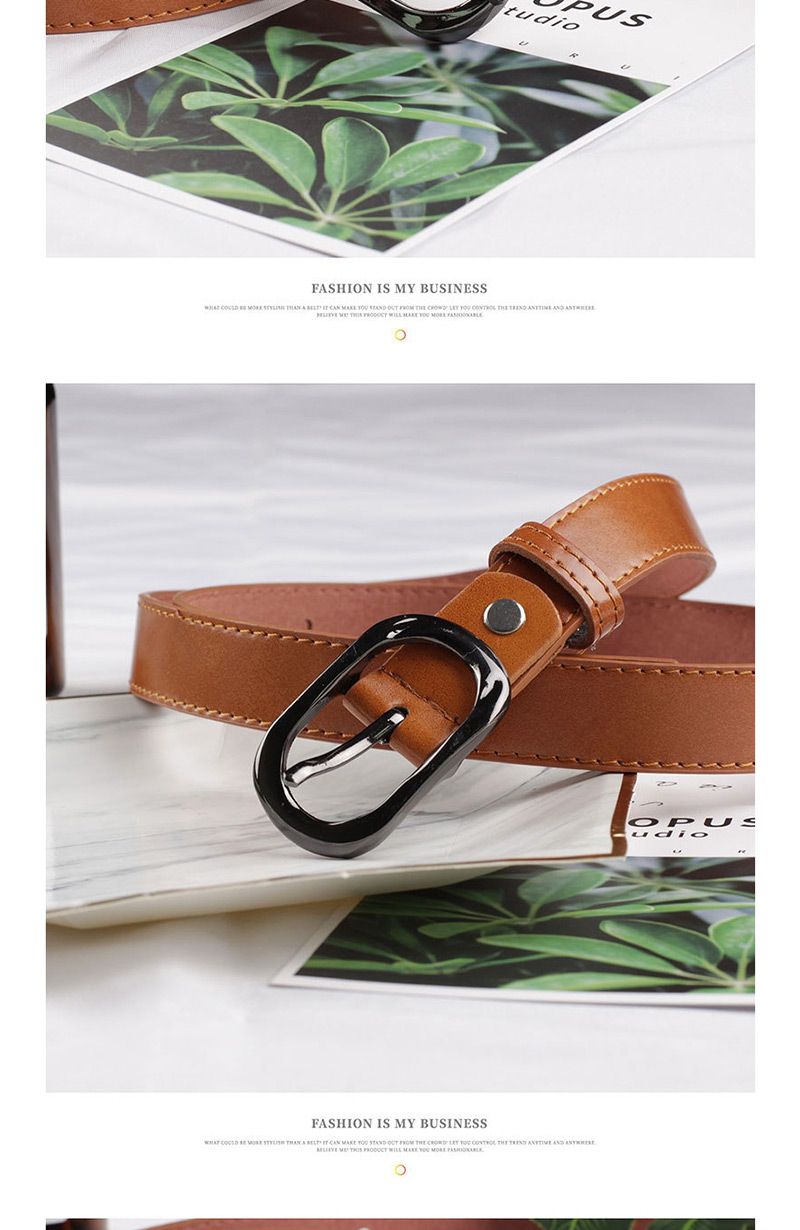 Fashion Red Brown Pin Buckle Belt,Thin belts