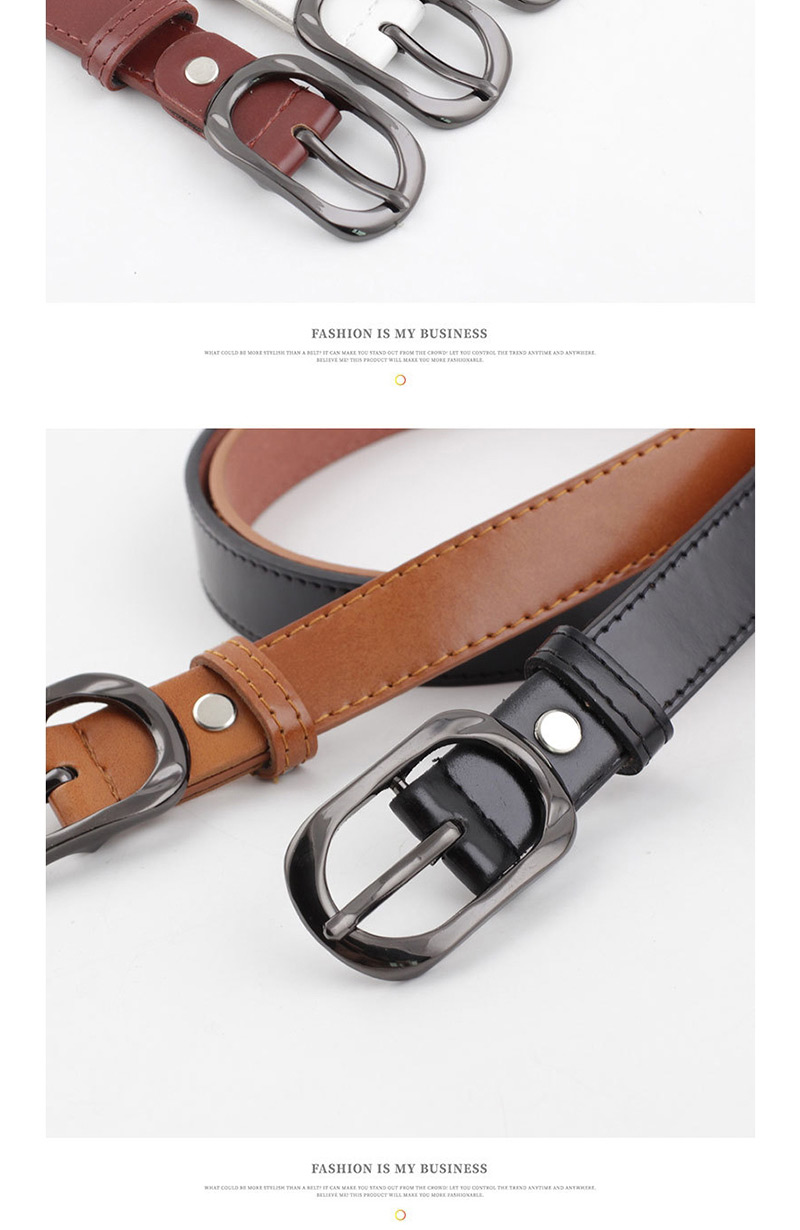 Fashion White Pin Buckle Belt,Thin belts