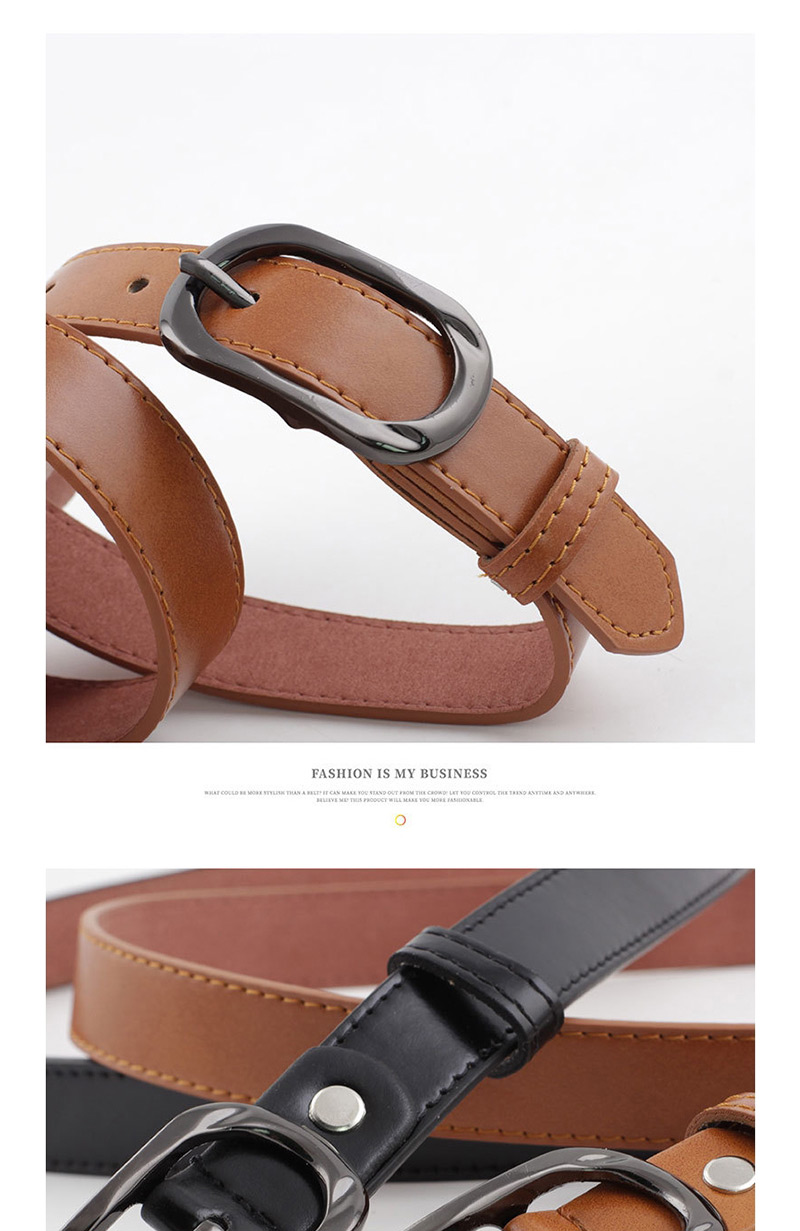 Fashion Red Brown Pin Buckle Belt,Thin belts