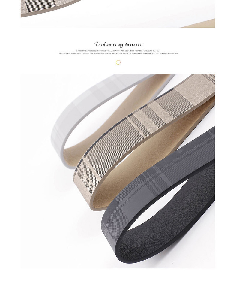 Fashion Gray Front Edge Non-porous Wide Belt,Wide belts
