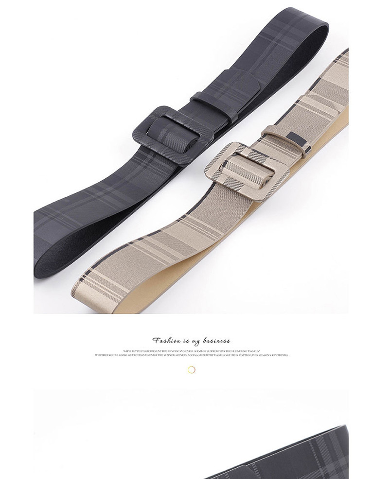 Fashion Blue Front Edge Non-porous Wide Belt,Wide belts