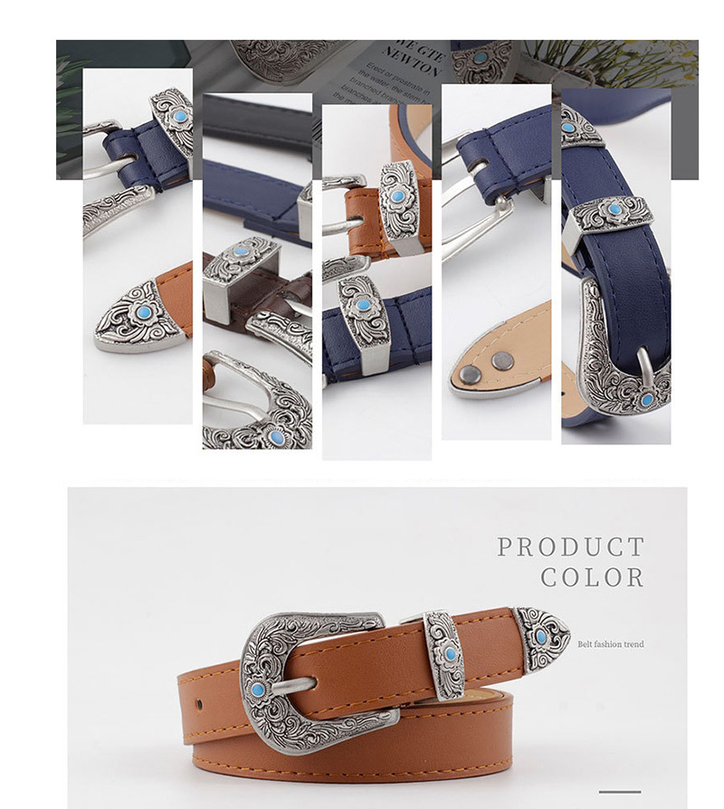Fashion Camel Metal Carved Buckle Belt,Thin belts
