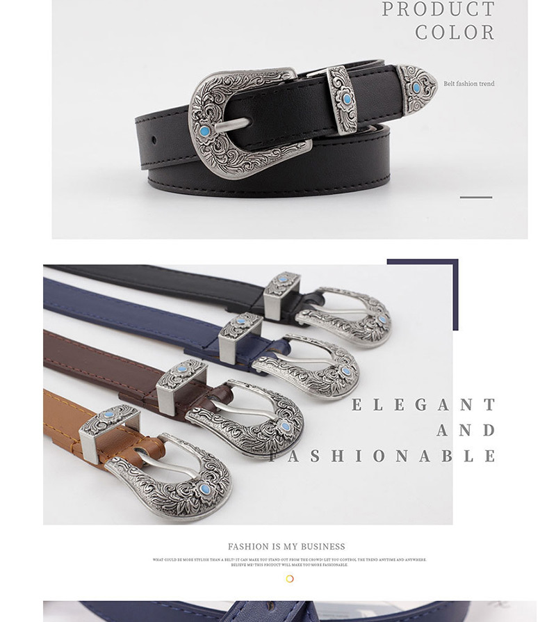 Fashion Camel Metal Carved Buckle Belt,Thin belts