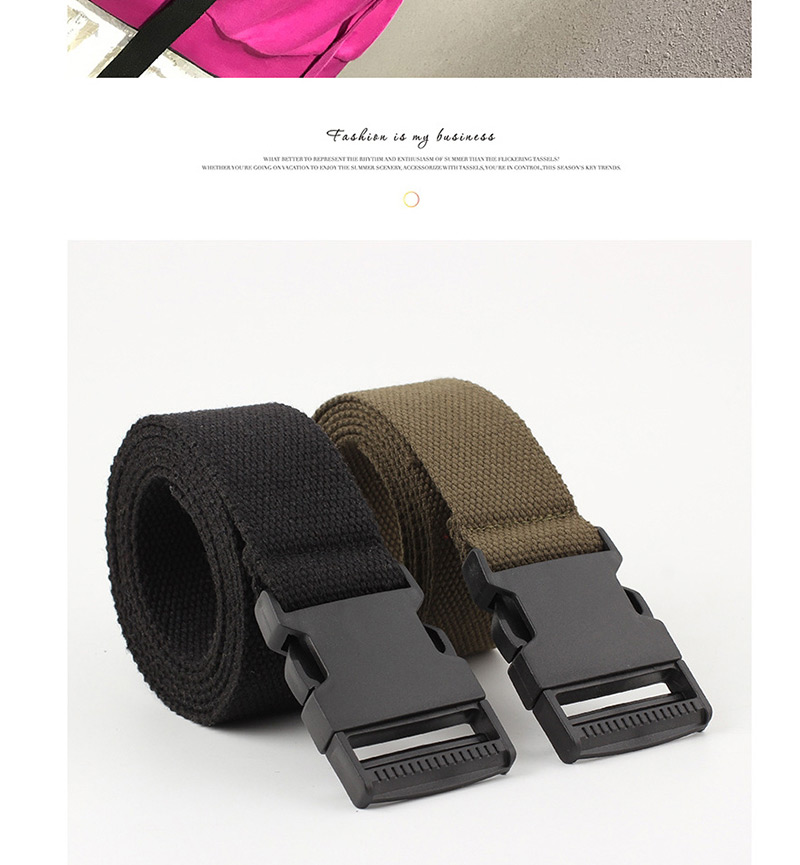 Fashion Pink Canvas Automatic Smooth Buckle Belt,Wide belts