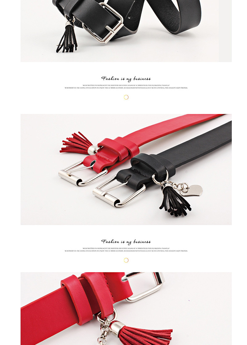 Fashion Red Pu Leather Pin Buckle Wide Belt,Wide belts