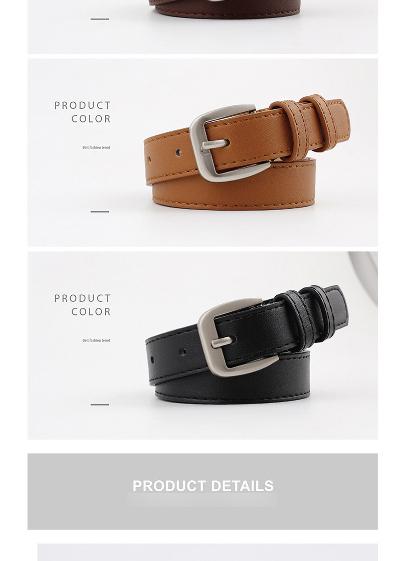 Fashion Coffee Alloy Buckle Thin Belt,Thin belts
