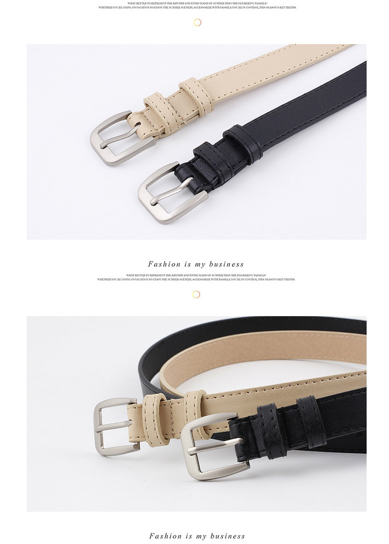Fashion White Alloy Buckle Thin Belt,Thin belts