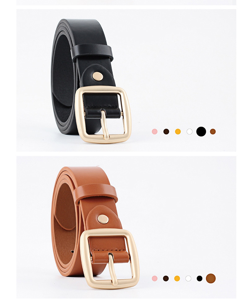 Fashion Pink Fine Section Buckle Japanese Word Buckle Belt,Thin belts