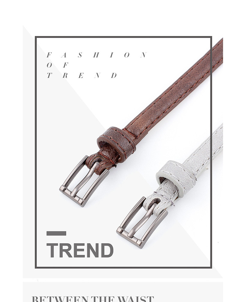 Fashion Light Gray Pin Buckle Belt,Thin belts