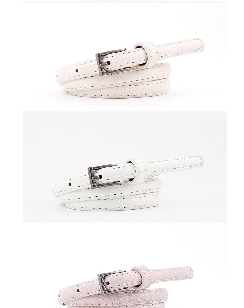 Fashion Light Pink Pin Buckle Belt,Thin belts