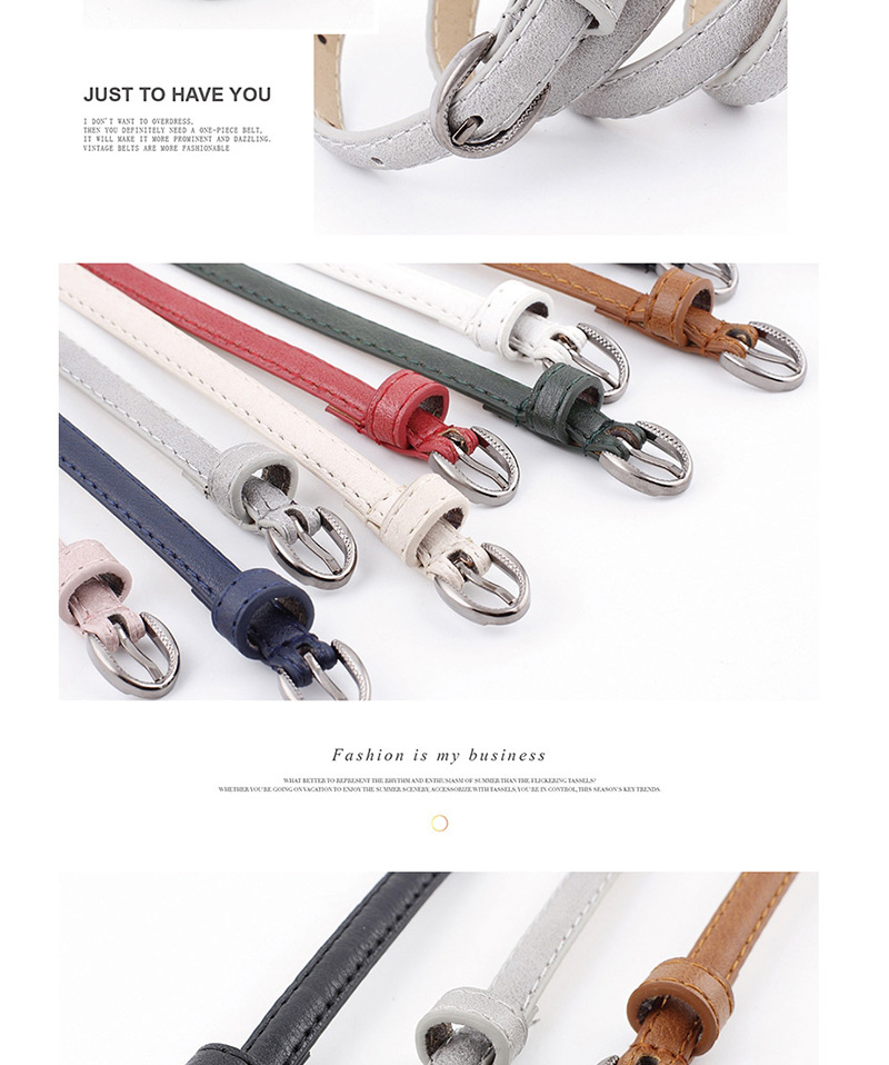 Fashion Red Alloy Buckle Thin Belt,Thin belts