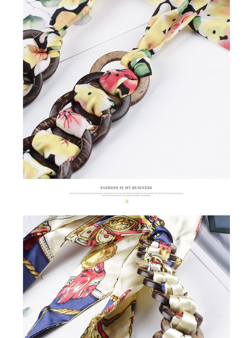 Fashion Miga Zhang Qing Coconut Shell Woven Chiffon Ribbon Bow Thin Waist Seal,Thin belts