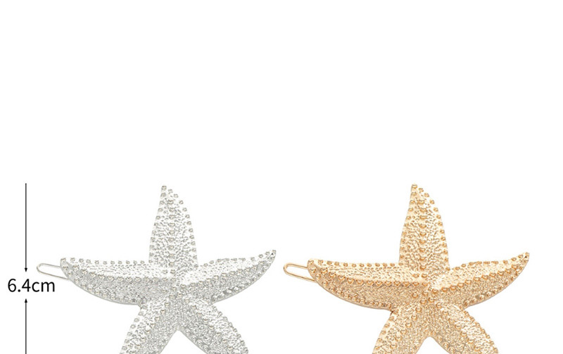 Fashion Silver Alloy Pentagram Star Face Starfish Hairpin,Hairpins