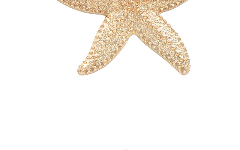 Fashion Gold Alloy Pentagram Star Face Starfish Hairpin,Hairpins