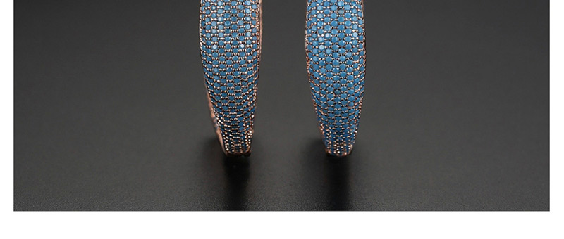 Fashion Rose Gold Copper Inlay Zircon Earrings,Earrings