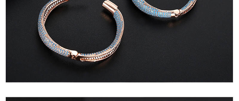 Fashion Rose Gold Copper Inlay Zircon Earrings,Earrings