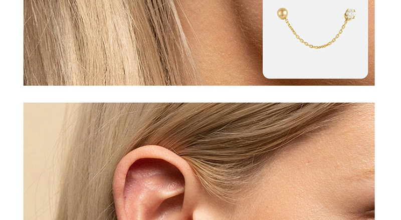 Fashion Steel Color Stainless Steel Bead Chain Tassel Earrings,Earrings