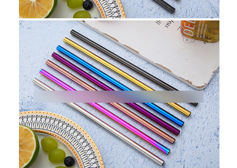 Fashion Magic Color Bend (21.5*0.8) 304 Stainless Steel Straws (10),Kitchen